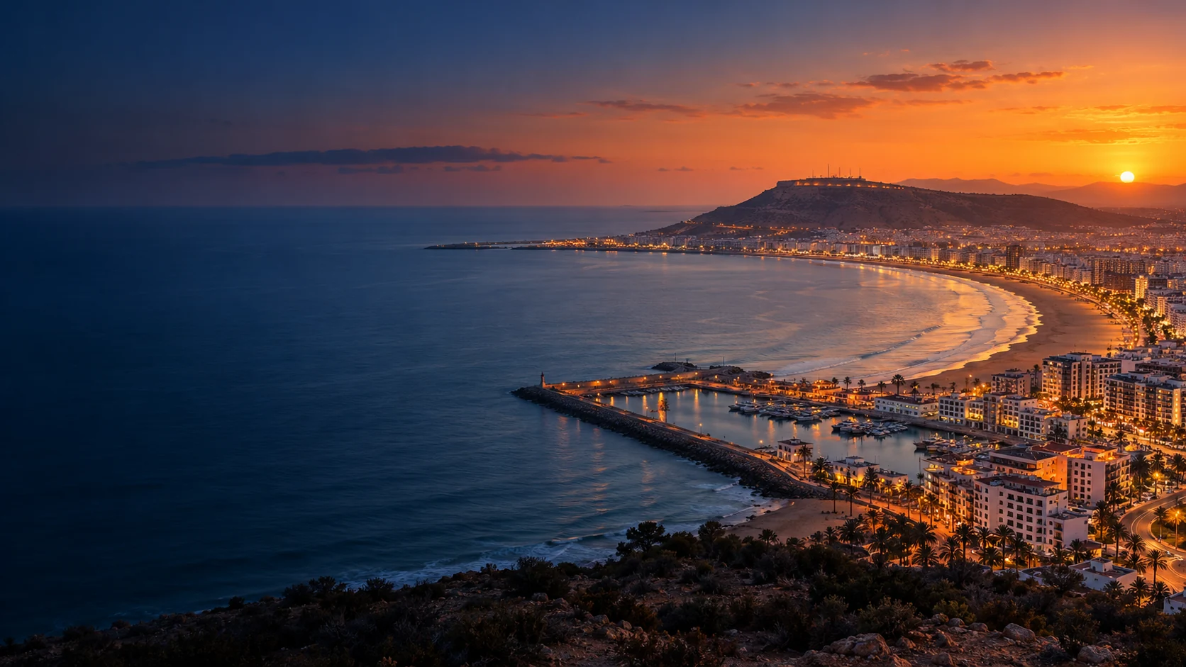 Illustrative view of Agadir Bay