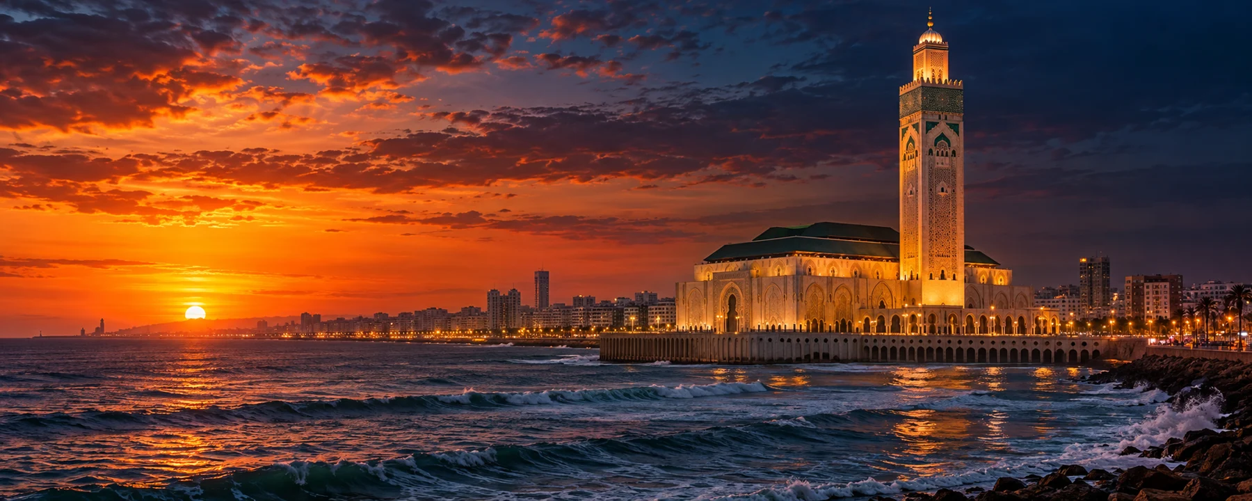 Casablanca au coucher du soleil