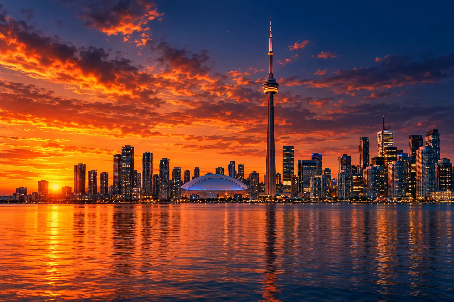 Toronto au coucher du soleil